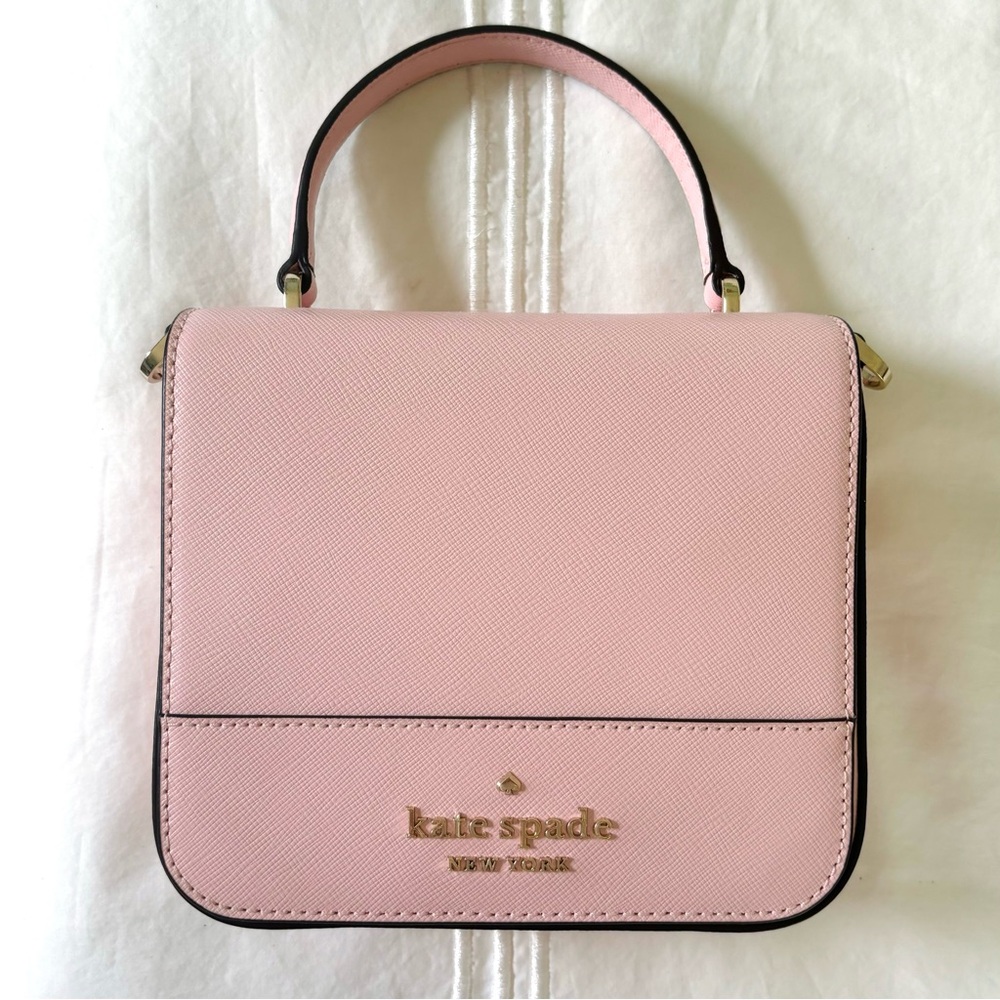 Kate Spade Chalk Pink Staci Square Crossbody Purse